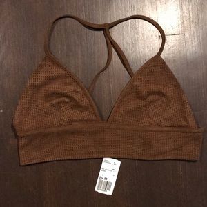 Forever 21 brown suede crop top